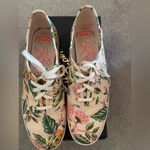 Keds/Rifle paper co. Champion Jardin Paris pink sneakers, size 8.5